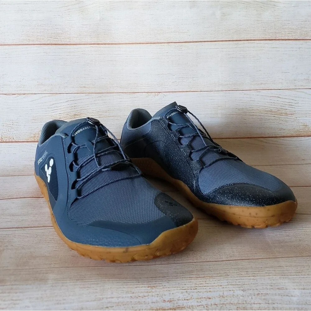 Vivobarefoot Primus Trail II FG Deep Sea Blue Textile Walking Running Sneakers